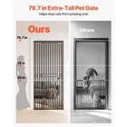 Uimoso Extra Tall 78 7-inch Pet Gate For Cats And Dogs  Pressure-mounted  Black