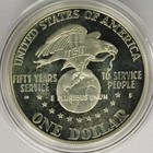 1991 Uso 50th Anniversary Proof Commemorative 90  Silver Dollar Ogp   Coa