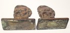 Abraham Lincoln Bust Bookends Bronze Finish Cast Metal Figural Verona Italy Pair