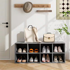 16 In  H X 40 In  W White Composite Shoe Storage Bench