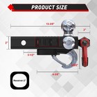 Trailer Hitch Tri Ball Mount 2 Receiver 10000lbs Gtw Tow Hook Tyt 1-7 2-5 Fits