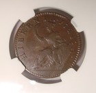 1724 Wood s Hibernia Colonial Halfpenny Ngc Vf25