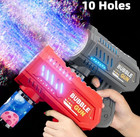 1pc 10-hole Electric Bubble Gun Toy For Kids     Outdoor Summer Fun - New