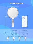 Macaki Handheld Mirror With Handle  10 5 X 5 7 Inches  Double-sided 1x 5x Mag   