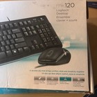 New In Box Logitech Mk120  920-002565  Wired Keyboard And Mouse Combo