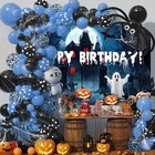 Halloween Birthday Backdrop Happy Halloween Birthday Banner Decorations Horror