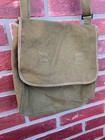 Vintage Military Canvas Musette Shoulder Bag Olive Green Army Field Satchel