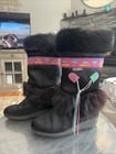 Super Cute Vintage Tecnica  Apres Ski Fur Boots  Ladies Eu36 Us 5 5 5 Pics     