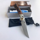 Benchmade Classic 15085-2 Mini Stabilized Wood Crooked River S30v Folding Knife