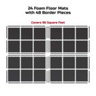 24  X 24  Black High Density Eva Foam Interlocking Floor Mats