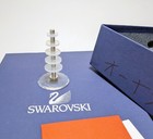 Swarovski Crystal Gold Tone Christmas Tree Topper Retired Chip On Stand