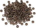 200pcs Antique Bronze Rondelle Donut Spacer Beads Tibetan Vintage Tiny Metal    