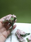 Vtg Millinery Flowers - Bunches Of  Pink Tiny Floral Crafts