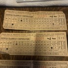 Lot Of 5 Vintage Denver Tramway Corp Streetcar Transfer Tickets - J Line 1940   s