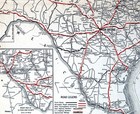 1930 Clason Auto Road Map Texas Austin San Antonio Houston Amarillo Route 66 Ok