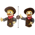 16    Cowboy Hand Puppet For Kids With Retractable Control Rod Interactive Toy