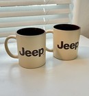 Jeep Two Toned Brown 11oz Coffee Mug Mopar Vintage Euc Set Of 2 Rubicon Wrangler