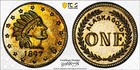 1897  1 X-tn9 Alaska   California Gold  brass    Pcgs Plate Coin Ms63 Pop 7 R 7