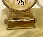 Vintage Globe Perpetual Flip Calendar On Stone Base Desk