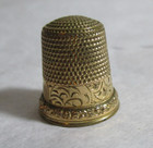 Antique 1919 Star Top Engraved Gold Filled Thimble