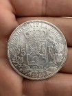 Very Rare Clean Coin 5 Francs Belgium With King Leopold Ii 1865