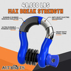 Bow Shackles 3 4  D Ring Shackle  2 Pack   48 000ib Break Strength With 7 8  Pin