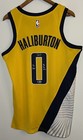 Tyrese Haliburton  to Him Be The Glory   Signed Pacers Nba Statement Jersey Bas