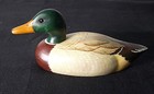 Hand Carved Miniature Wooden Duck Decoy By Thomas L  Chandler