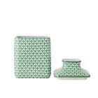Spring Green Herend Style Fishnet Porcelain Tissue Box Holder