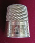 Simons Brothers 14k Yellow Gold Thimble Size 11 Stripes Banded Design  bdt 1958 