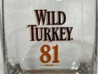 Wild Turkey 81 Proof Bourbon Whiskey Rocks Glass