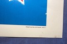 1965 Gagarin Rocket Cosmonaut Space Original Poster Russian Soviet 30x40 Rare