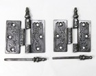 Pair Antique Ornate Eastlake Victorian Steeple Tip Door Hinges 3  X 3 