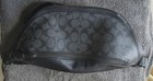    coach Men Charcoal black Signature Canvas   Leather Warren Belt Bag  78777 