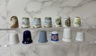 Vtg Porcelain   Stone Thimble Lot Of 13 Bouchet Kpm Spode Reutter