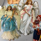 Vintage Die Cuts Scrapbook Set Angels Flowers German Ducks Decor