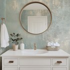 Soft Blue Plaster Textured Abstract Wallpaper Mural