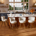 26   Bar Stools Set Of 4 Counter Height Bar Stools With Curved Back Swivel Chair