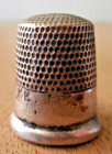 Antique Rose O neill Kewpie Sterling Silver Thimble - 13grams
