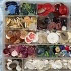 Vintage Buttons Huge Lot Antique Celluloid Lucite Bakelite Hundreds All Colors