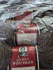 Vtg Aunt Lydia s Heavy Rug Yarn Cotton   Rayon Blend 180 Yds New old Stock 6pc