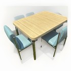 Vintage Mcm  Italy 70s Chrome  formica Dinette Table  And Pamono Style Chairs