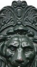 Vintage Iron Garden Lavabo Lion Head Painted Green 30  15