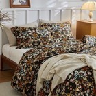 Mixinni Duvet Cover Full Size  Cotton Percale Farmhouse Bedding Sets Soft Aes   
