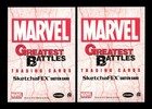 2012 Marvel Greatest Battles Hulk Vs The Thing Dual Sketch Card puzzle Jc Fabul