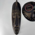 Lot Of 6 Vintage Wooden Hand Carved Face Mask Tribal Folk Art D  cor Wall Hanging