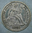 Love Token__m M__1883 Seated Liberty Dime__silver  Coin  Medal