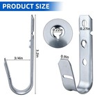 Patioer 100 Pack Cable Support J Hook  3 4-inch Cable Hooks Galvanized Steel