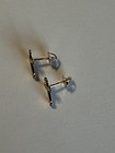 New 10k Yellow Gold Cross Stud Earrings Screw Back Girls Baby Secondary Piercing