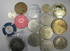 15 Vintage Gambling Casino Tokens All Different C2296